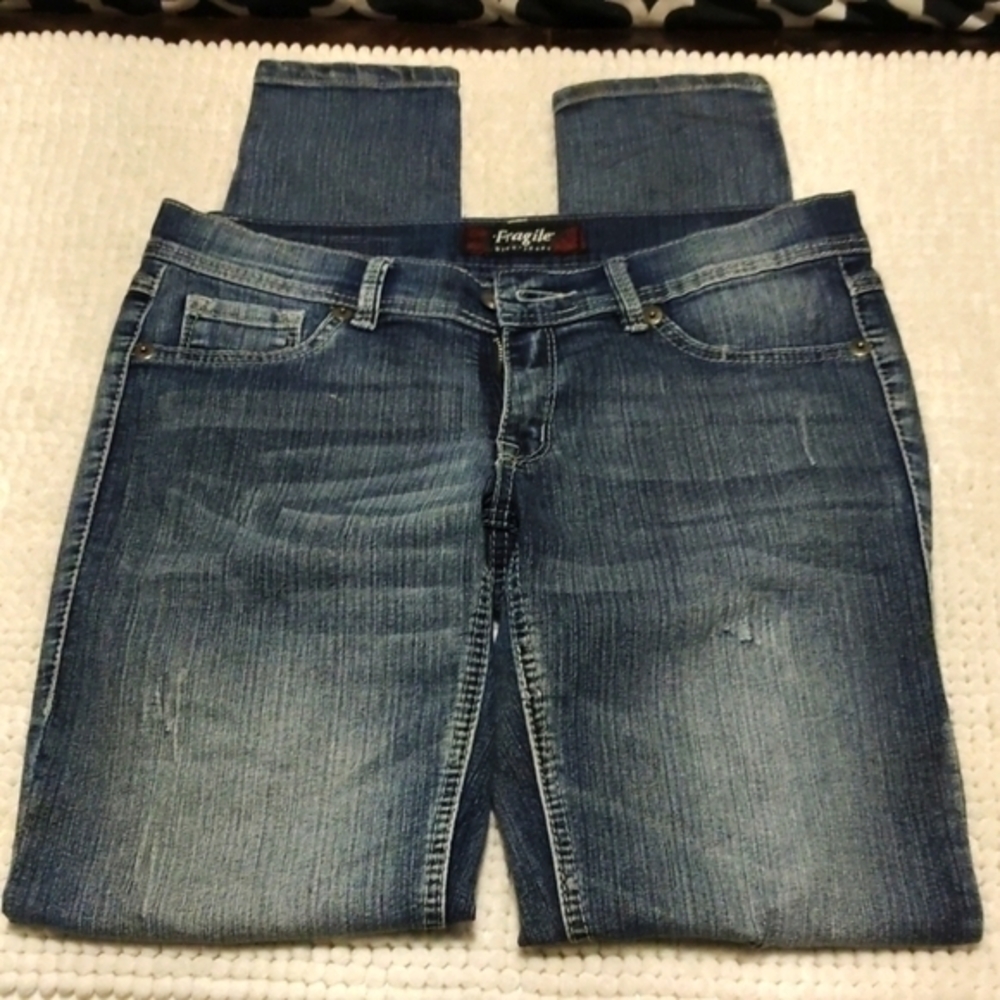 Fragile Denim Blue Skinny Jeans Size 9 EUC #7159